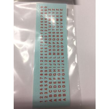Ozrail Model Trains Pty Ltd - 0008 Alphabet Decals - Red