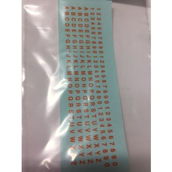 Ozrail Model Trains Pty Ltd - 0009 Alphabet Decals - Orange 