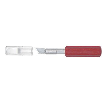 Excel - 16005 K5 Heavy Duty Plastic Red Handle Knife -- w/Safety Cap