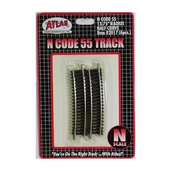 Atlas - 2017 Radius Half Curve Track - Code 55 - N Scale