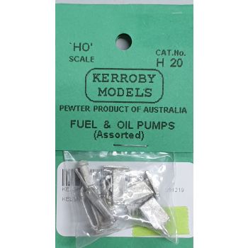 Kerroby Pewter Models - H20 Petrol Pumps Assorted - HO Scale