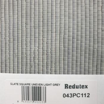 Redutex - 043PC112 Square Slate Uneven Light Grey - O Scale