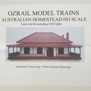Ozrail Model Trains - OZRALC01 Australian Homestead Building Kit - HO Scale