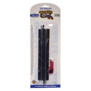 Bachmann - 44410 E-Z Track® 9" Straight Terminal Rerailer with Wire - HO Scale