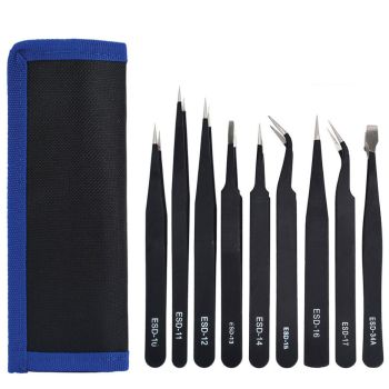 Ickysticky - 560302 Precision Tweezer Set - 9 Piece