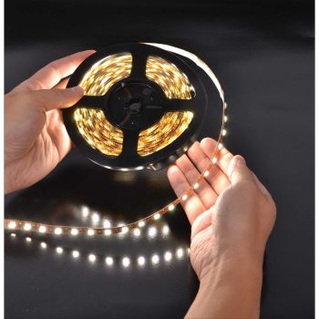 Micro-Mark - 85497 Warm White High Intensity LED Flexible Light Strip, 5 Metres