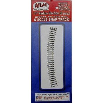 Atlas - 2520 Radius Curve Track 11" - Code 80 - N Scale
