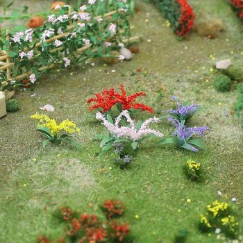 All Scale Scenics - 70007 Cymbidium Orchids - Red, Pink, Yellow, Purple - HO Scale