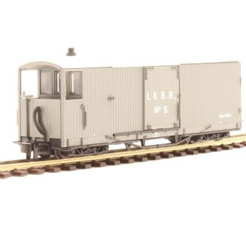 Peco - GR-240AO 8 ton L&B bogie goods brake van 5 in Lynton and Barnstaple grey - OO-9 Scale