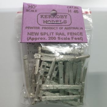 Kerroby Pewter Models - H45 New Split Rail Fence - HO Scale