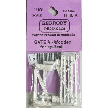 Kerroby Pewter Models Gate for Split Rail Fence