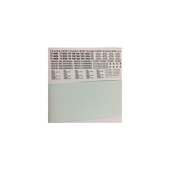 Signs of All Kinds - SOAK168 Tanker Data Sheet 1 - White on Clear Decals       