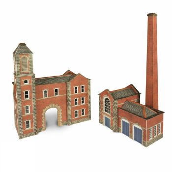 Metcalfe - PN184 - Boiler House and Factory Entrance - N Scale 