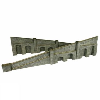 Metcalfe - PO249 - Tapered Retaining Walls - Stone - HO/OO Scale 