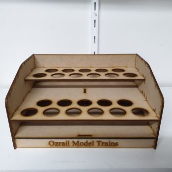 Ozrail Model Trains - OZRALC03 Vallejo Paint Stand 22 Spaces Lasercut Kit