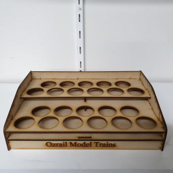Ozrail Model Trains Pty Ltd  - OZRALC20 Paint Stand Lasercut Kit - 22 Space