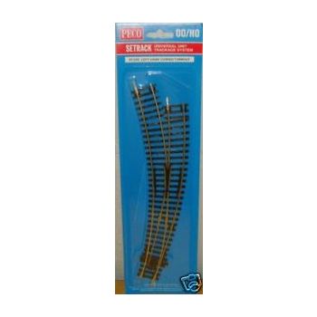 Peco - ST-245 Curved Double Radius -L/H Turnout - Code 100 - Insulfrog - OO Scale
