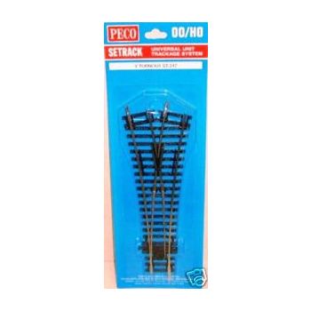 Peco - ST-247 Medium Radius - Y Turnout - Insulfrog - Code 100 - Insulfrog - OO Scale