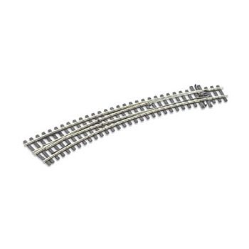 Peco - SL-E1487 Left Hand Curved Turnout - Code 75 - Electrofrog - HOm Scale