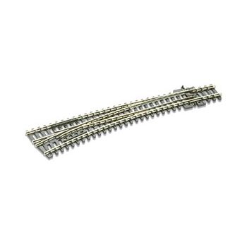 Peco - SL-E387 Left Hand Curved Double Radius - Code 80 - Electrofrog - N Scale