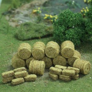 All Scale Scenics - 70050 Brown Hay Bales - HO Scale