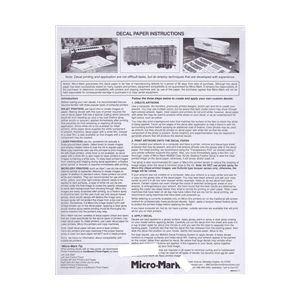 Micro-Mark - 82277 Decal Paper - White
