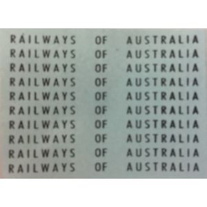 Signs Of All Kinds - SOAK203 Railways of Australia Decals