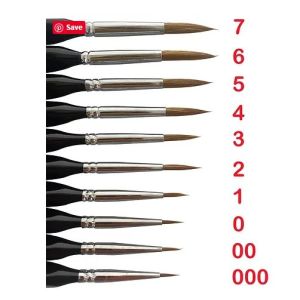 Ickysticky - 14008 Langhoa Wolf Hair Brush Size 1