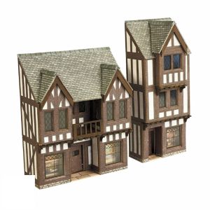 Metcalfe - PN190 - Low Relief Timber Frame Shops - N Scale