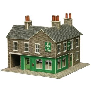 Metcalfe - PN117 - Corner Shop and Pub - Stone - N Scale