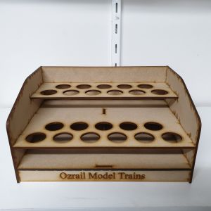 Ozrail Model Trains - OZRALC03 Vallejo Paint Stand 22 Spaces Lasercut Kit