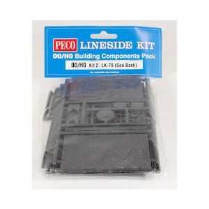 Peco - Kit 2 - Slate Roofs, Ridge Tiles, Flat Roofs, Chimneys - OO Scale